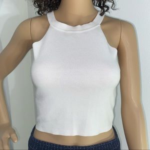 Forever 21 white halter crop top size S
